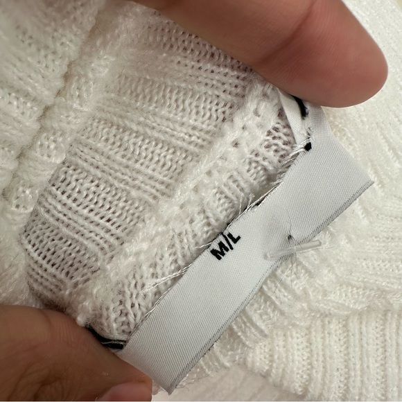 Coquette Princess Polly Long Sleeve Knit Turtleneck Mini Dress White - Picture 4 of 7